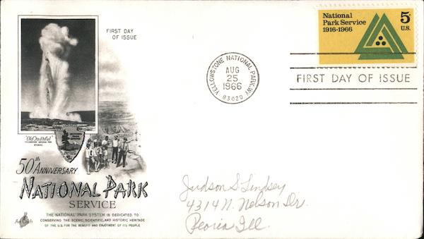 50th Anniversary National Park Service First Day Covers