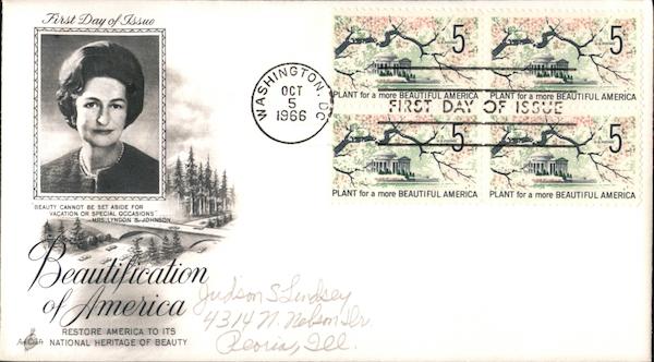 Beautification of America - Restore America to its national heritage of beauty Block of Stamps