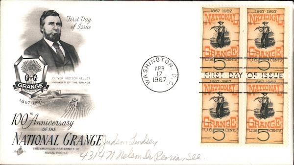 100th Anniversary of the National Grange Block of Stamps