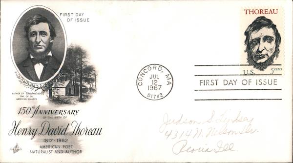 150th Anniverasry of the Birth of Henry David Thoreau 1817-1862