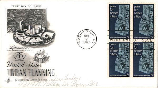 50th Anniversary of American Institute of Planners Block of Stamps