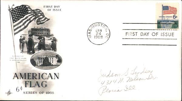 6c American Flag Series of 1968 First Day Covers