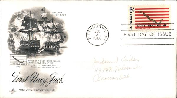 First Navy Jack, Historic Flag Series First Day Covers