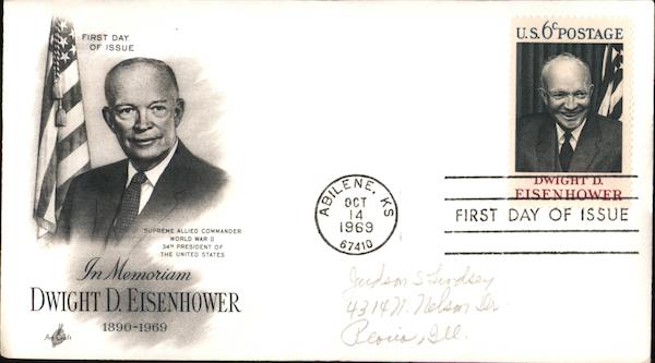 In Memorium, Dwight D. Eisenhower, 1896-1969 First Day Covers