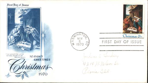 Christmas 1970 First Day Covers