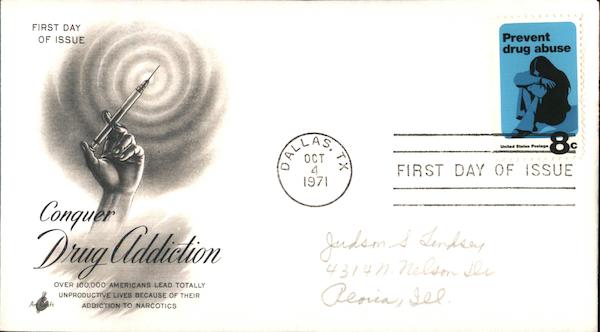 Conquer Drug Addiction First Day Covers