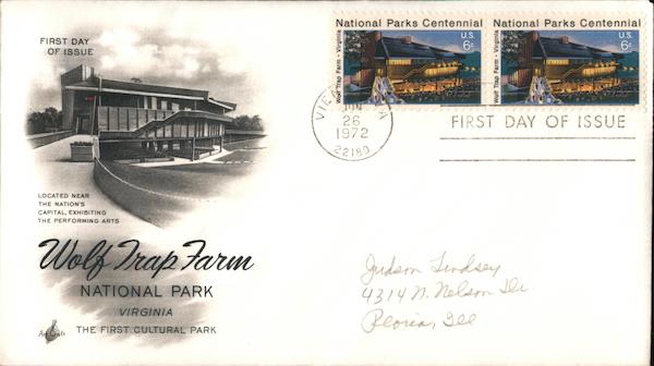 Wolf Trap Farm National Park, Virginia - The First Cultural Park Block of Stamps