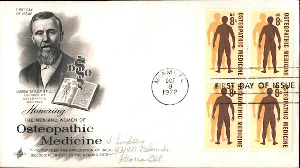 Honoring the Men and Women of Osteopathic Medicine Block of Stamps