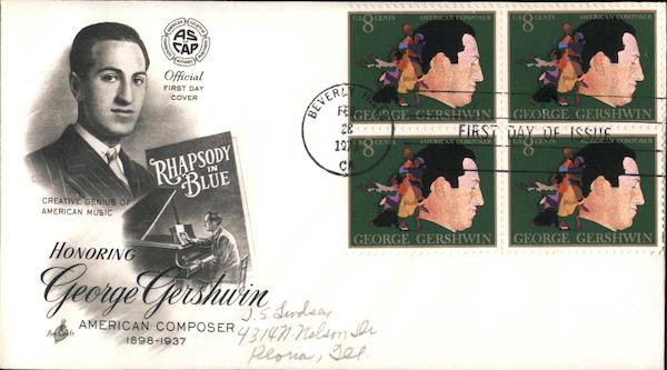 Honoring George Gershwin First Day Covers
