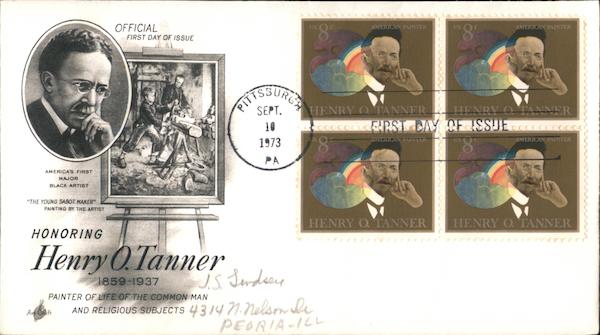 Honoring Henry O. Tanner 1859-1937 Block of Stamps