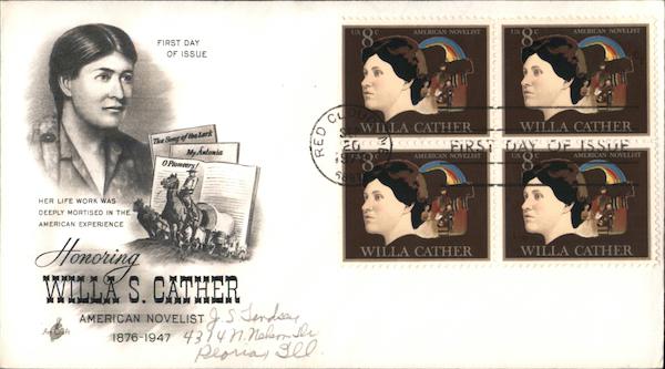 Honoring Willa S. Cather, American Novelist 1876-1947 Block of Stamps