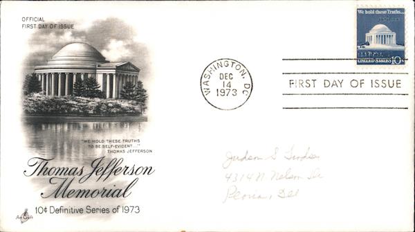 Thomas Jefferson Memorial First Day Covers