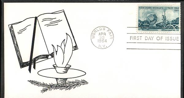 Open Bible / Eternal Flame / 1964 World's Fair First Day Covers