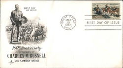 100th Anniversary of the Birth of Charles M. Russell, The Cowboy Artist First Day Cover
