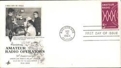 Honoring Amateur Radio Operators 50th Anniversary American Radio Relay League First Day Cover
