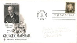 George C. Marshall Prominent Americans Series First Day Covers First Day Cover First Day Cover First Day Cover