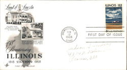 150th Anniversary Illinois Statehood, Land of Lincoln First Day Cover