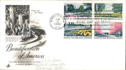 Beautification of America Block of Stamps First Day Cover