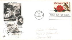 150th Anniversary Alabama Statehood 1819-1969 First Day Cover