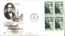 150th Anniversary of Dartmouth College Case Block of Stamps First Day Cover