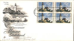 150th Anniversary Maine Statehood 1820-1970 - Pine Tree State Block of Stamps First Day Covers First Day Cover First Day Cover First Day Cover