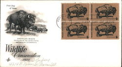 Wildlife Conservation 1970 Block of Stamps First Day Cover