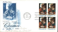 Seasons Greetings Christmas 1970 First Day Cover