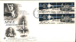 Decade of Space Achievements 1961-1971 Block of Stamps First Day Cover