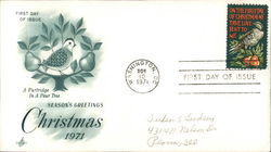 Season's Greetings - Christmas 1971 First Day Cover