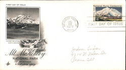 National Parks Centennial, Mt. McKinley National Park in Alaska First Day Cover