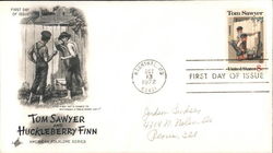 Tom Sawyer and Huckleberry Finn, American Folklore Series First Day Cover