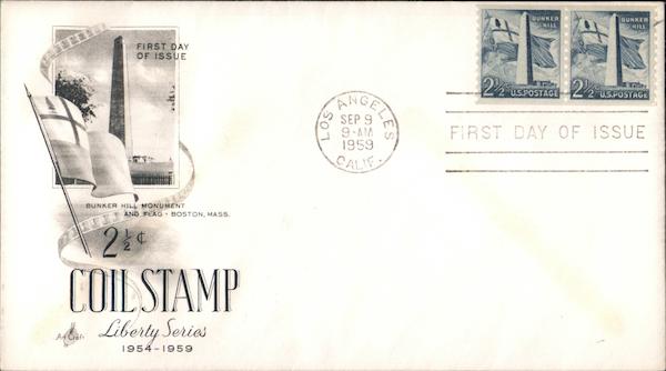 Coil Stamp Liberty Series Block of Stamps First Day Covers