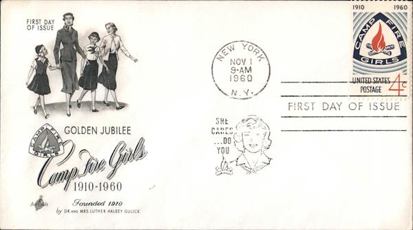Golden Jubilee Camp Fire Girls 1910-1960 First Day Covers