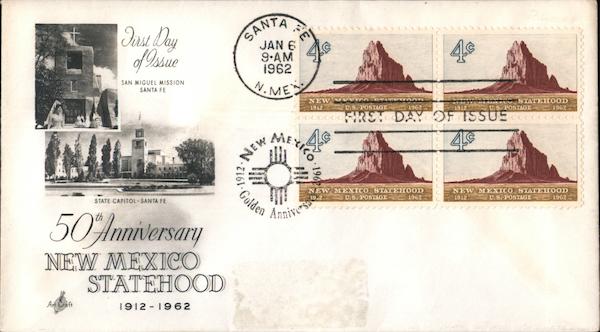 50th Anniversary of New Mexico Statehood 1912-1962 Block of Stamps