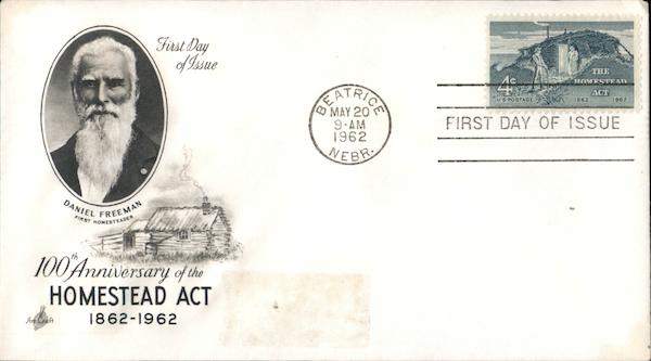 100th Anniversary of the Homestead Act 1962-1962 First Day Covers