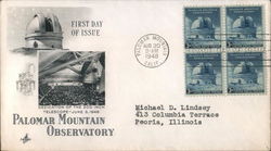 Palomar Mountain Observatory Block of Stamps First Day Cover