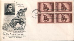 50th Anniversary of the Organization of the Rough Riders Block of Stamps First Day Covers First Day Cover First Day Cover First Day Cover