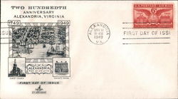 Two Hundredth Anniversary Alexandria, Virginia First Day Cover
