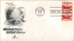 6¢ Air Mail Coil Stamp Block of Stamps First Day Cover