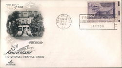 75th Anniversaary Universal Postal Union First Day Cover