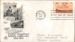 100th Anniversary Kansas Territory 1854-1954 First Day Cover