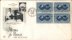 Atoms for Peace Block of Stamps First Day Cover
