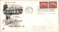 1 1/2c Regular Postage Series of 1954-56 Mount Vernon First Day Cover