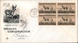 Wildlife Conservation Series 1956 Block of Stamps First Day Cover