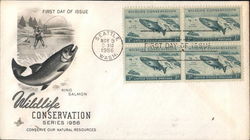 Wildlife Conservation Series 1956 Block of Stamps First Day Cover