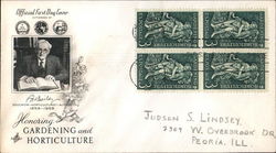 Honoring Gardening and Horticulture Block of Stamps First Day Cover