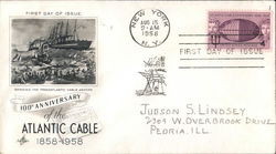 100th Anniversary of the Atlantic Cable 1858-1958 First Day Cover