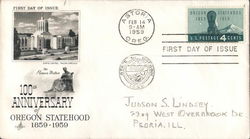 100th Anniversary of Oregon Statehood 1859-1959 First Day Cover