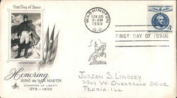 Honoring Jose de San Martin, Champion of Liberty 1778-1850 First Day Cover