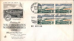 Honoring the Soil Conservation Movement in America Block of Stamps First Day Cover